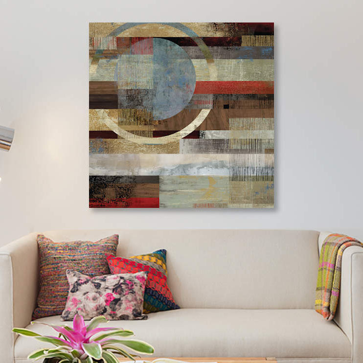 «Industrial II», impression sur toile, H 18 po x l 18 po x P 1,5 po, Toile tendue, Pas de tapis
