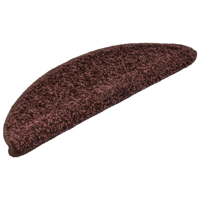 Carpet Stair Treads Brown 56x17x3 cm