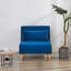 Modern, Blue, Foldable Sleeper Chair, 3 Adjustable, 10 Bed Transformation, Space, Renters' Use Blue With Velvet Upholstery, Converts In 10 Secs, Space For Dorms And Students