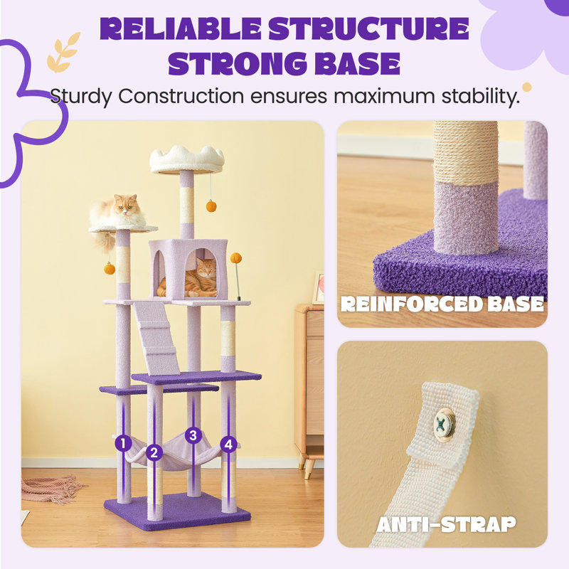 70.1" Large Cat Tree Cat Condo