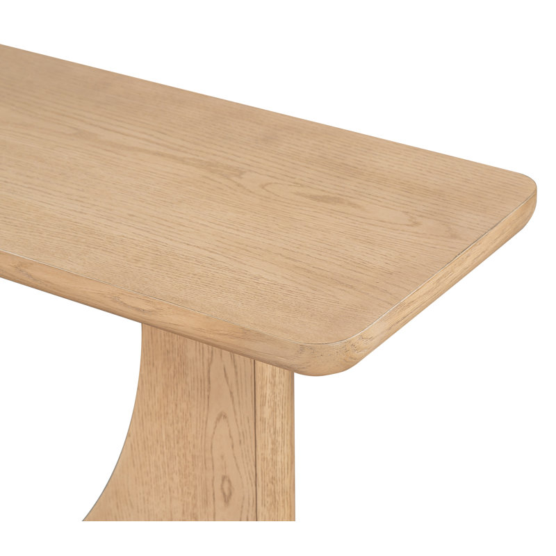 Stratos 72" Wood Modern Console Table Raw Oak Finish