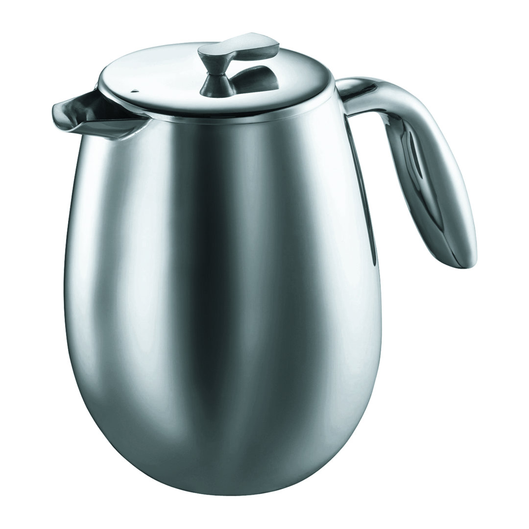 Bodum Columbia Double Wall Stainless Steel French Press Coffee Maker Bodum Size: 51 oz.