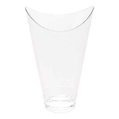 Restaurantware-3 Ounce Appetizer Cups, 100 Curved Edge Shooter Cups - Disposable, Small, Clear Plastic Mini Dessert Cup, For Mousses, Parfaits, Or Jello, Use At Weddings or Catering Events