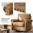 Auer Traditional Genuine Leather Swivel Rocker Chair-963154034