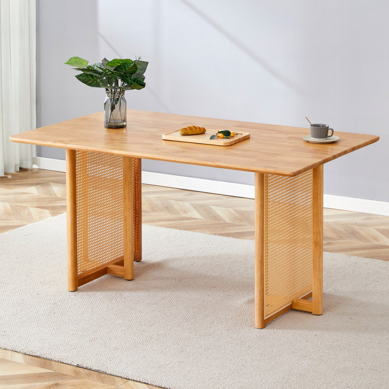 Wooden Dining Table, Rectangular Table For Dining Room