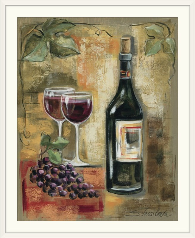 « iii » par silvia vassileva,, reproduction d’art Mediterranean Mood, H 38 po x l 32 po x P 1 po, Cadre blanc