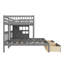 Lit superposé double au-dessus de simple et double en bois, avec rangement intégré et rails de protection-1594378462