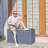 Quartey 100 Gallons Garden Storage Box Resin Lockable Deck Box with Cushion-346246358