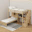 Lit mezzanine simple au-dessus de simple avec bureau-494991207