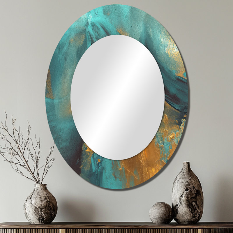 Miroir mural moderne Méditerranée Sunshine II, 40 po x 30 po