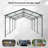 12x21 Outdoor Metal Carport Large Garage Heavy Duty Carport with Galvanized Steel Roof and Frame for Cars, Trucks, Boats and Tractors