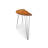 Table de canapé Sage Demilune avec pieds en métal