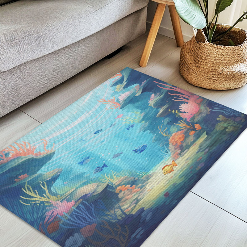 Tapis tressé Deep Sea Treasures, Rectangulaire 3 pi x 5 pi