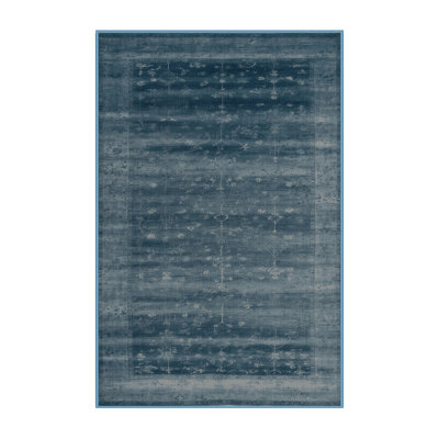 Tapis bleu lavé à la machine
