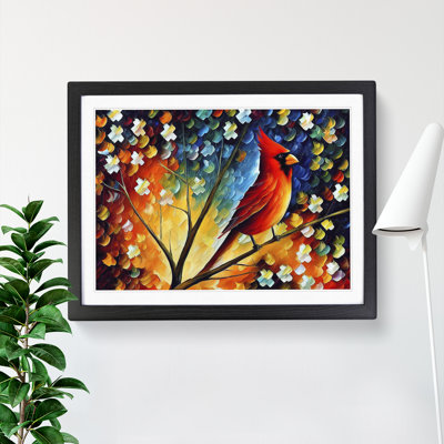 Cardinal Bird Vol.2 Abstract - Single Picture Frame Painting