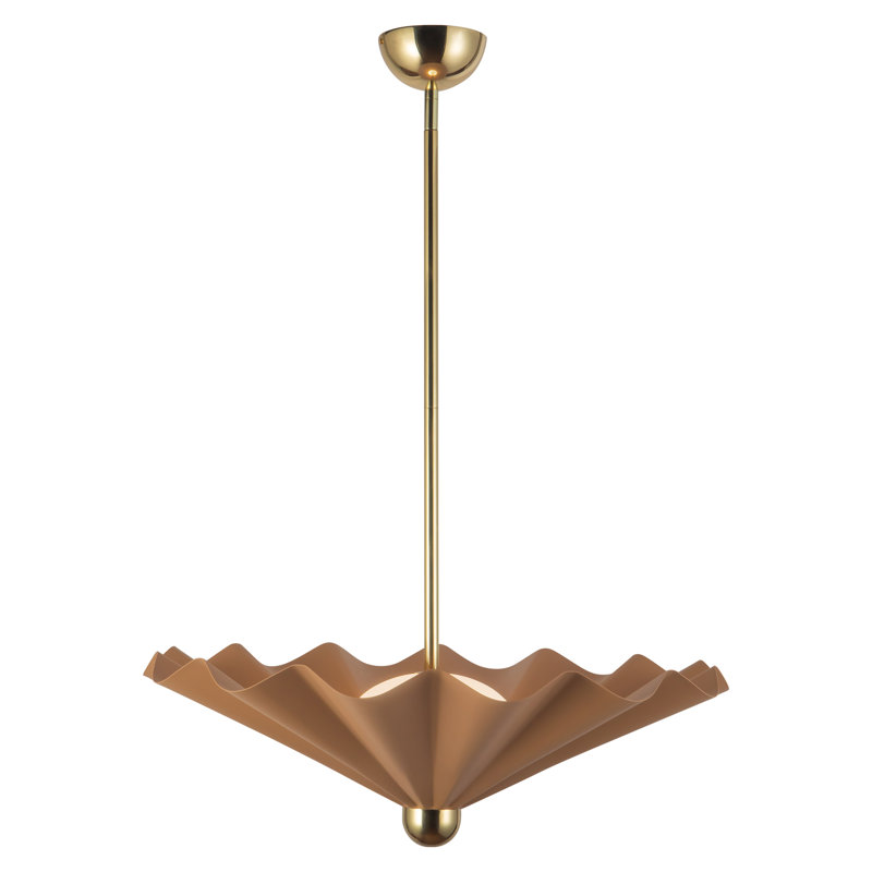 Luminaire suspendu rose à intensité variable 25 po Furrow, 25 po, Rose