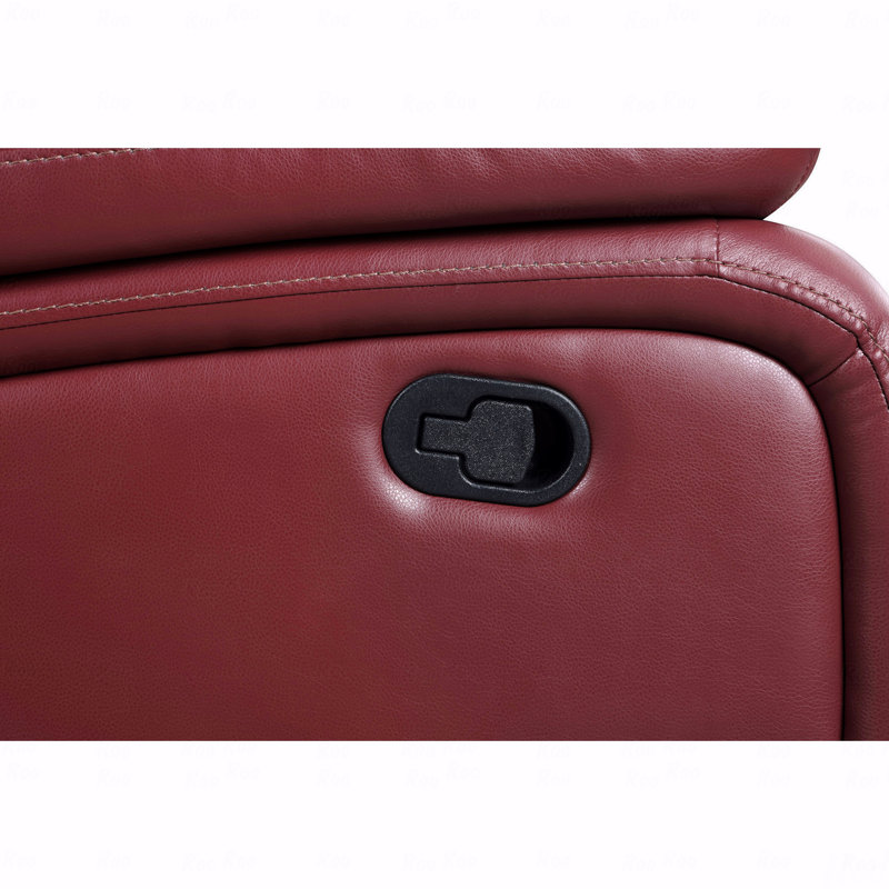 Upholstered Motion Reclining Sofa, Red