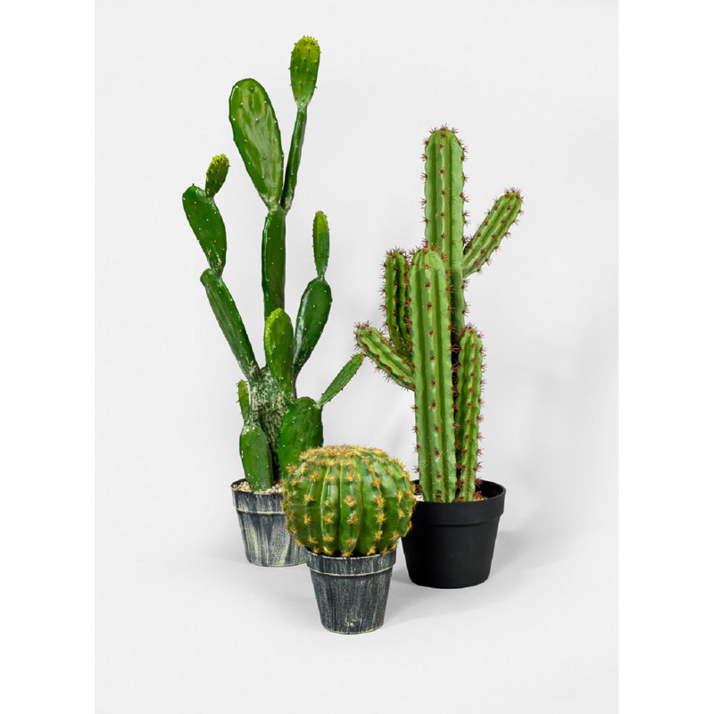 Plante de cactus artificielle 30" en pot