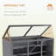 Très grande cage à hamster en bois, cage à gerbille et autres petits animaux, hamster avec toit ouvrant, cabane, rampes, gris