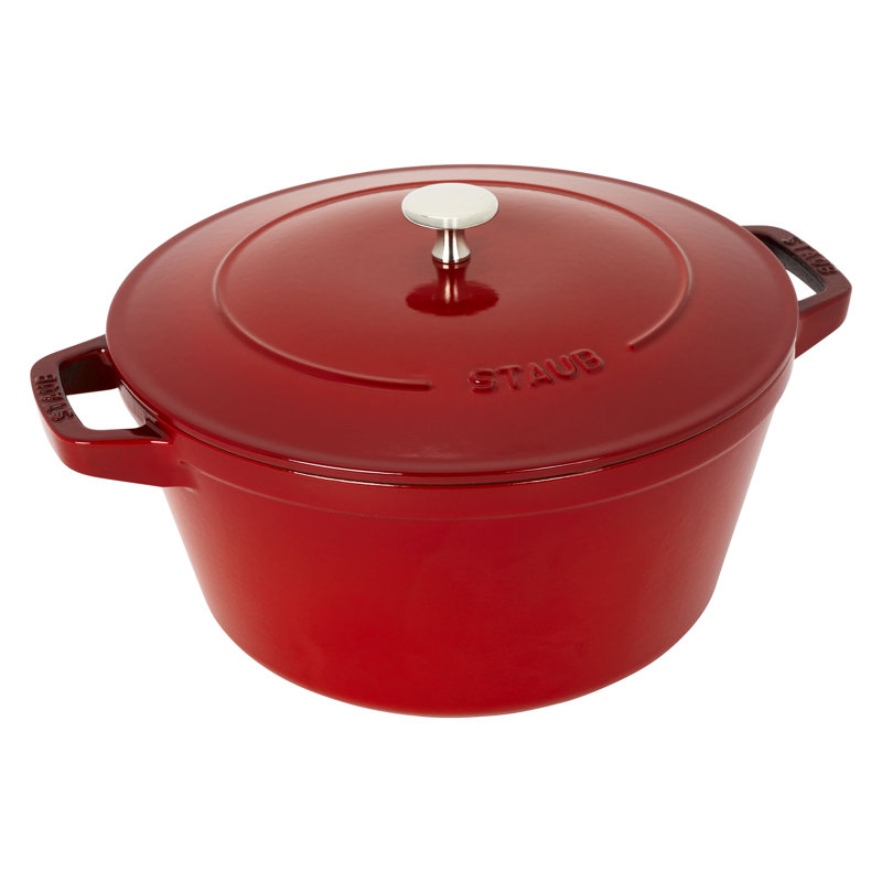 Staub Cast Iron 4-Pc Stackable Set, Cherry