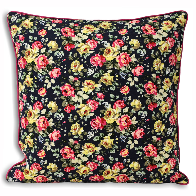 Alene Floral Navy Square Cushion