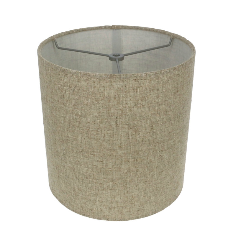 Abat-jour tambour en lin (araignée), H 10 po x l 10 po x P 10 po, Beige
