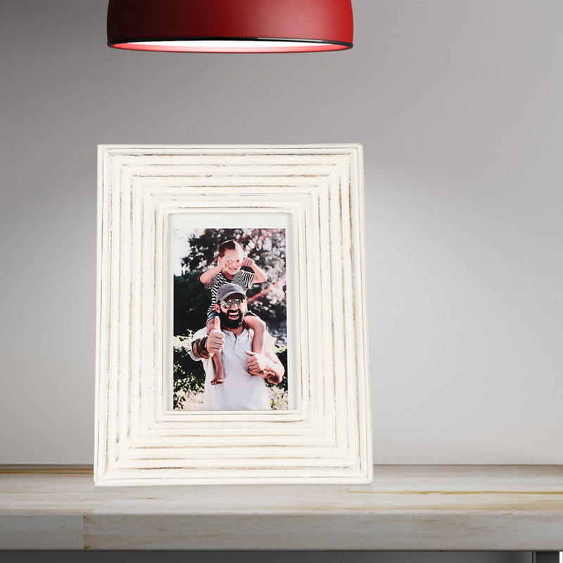 Morwenna White Wood Picture Frame, 7.48" x 9.45"
