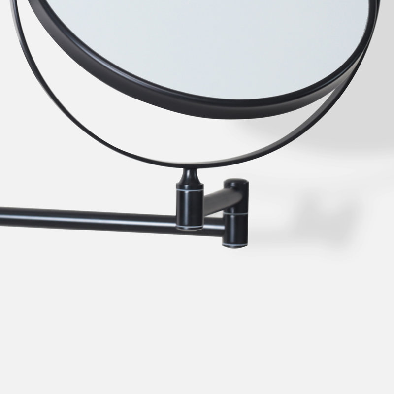 Afraz Taylor Reversible 5X Magnifying Wall Mirror - Chrome, Black