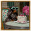 «Doxxie and Her Cake», reproduction d'art sur toile par Art Remedy-118193130-118193133