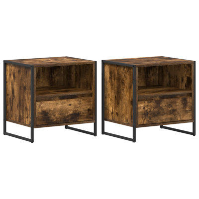 50cm W Manufactured Wood Bedside Table
