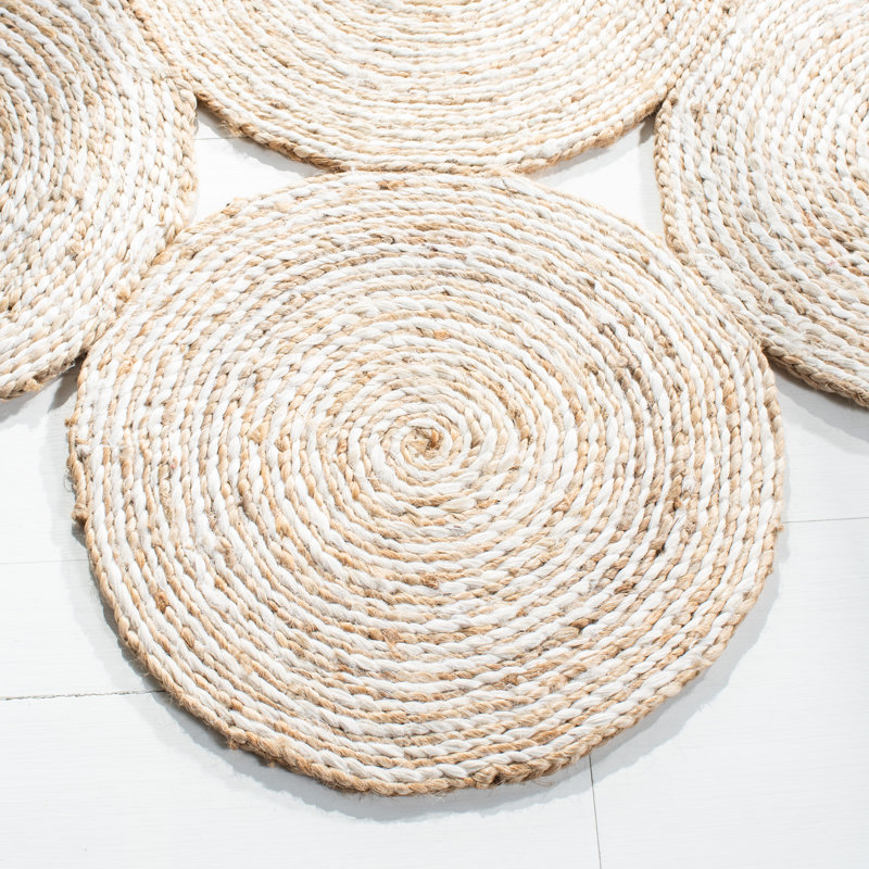 Tapis en jute tissé à la main Amesbury, Rond 3 pi