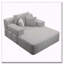Chaise longue en velours côtelé avec 3 coussins-1762911592
