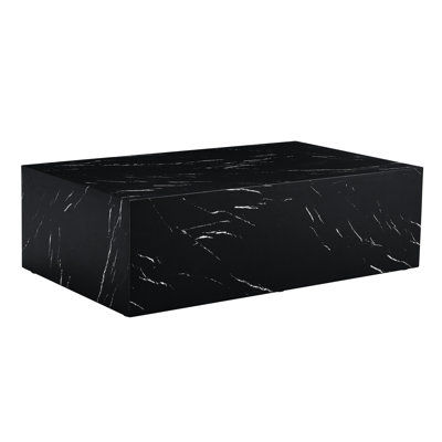Black Marble Texture MDF Coffee Table - Luxurious Design, Perfect Living Room Accent.Fashion Texture Design Coffee Table, Suitable For Various Situations And Scenes.