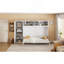 Grand lit escamotable mural avec armoires, grand
