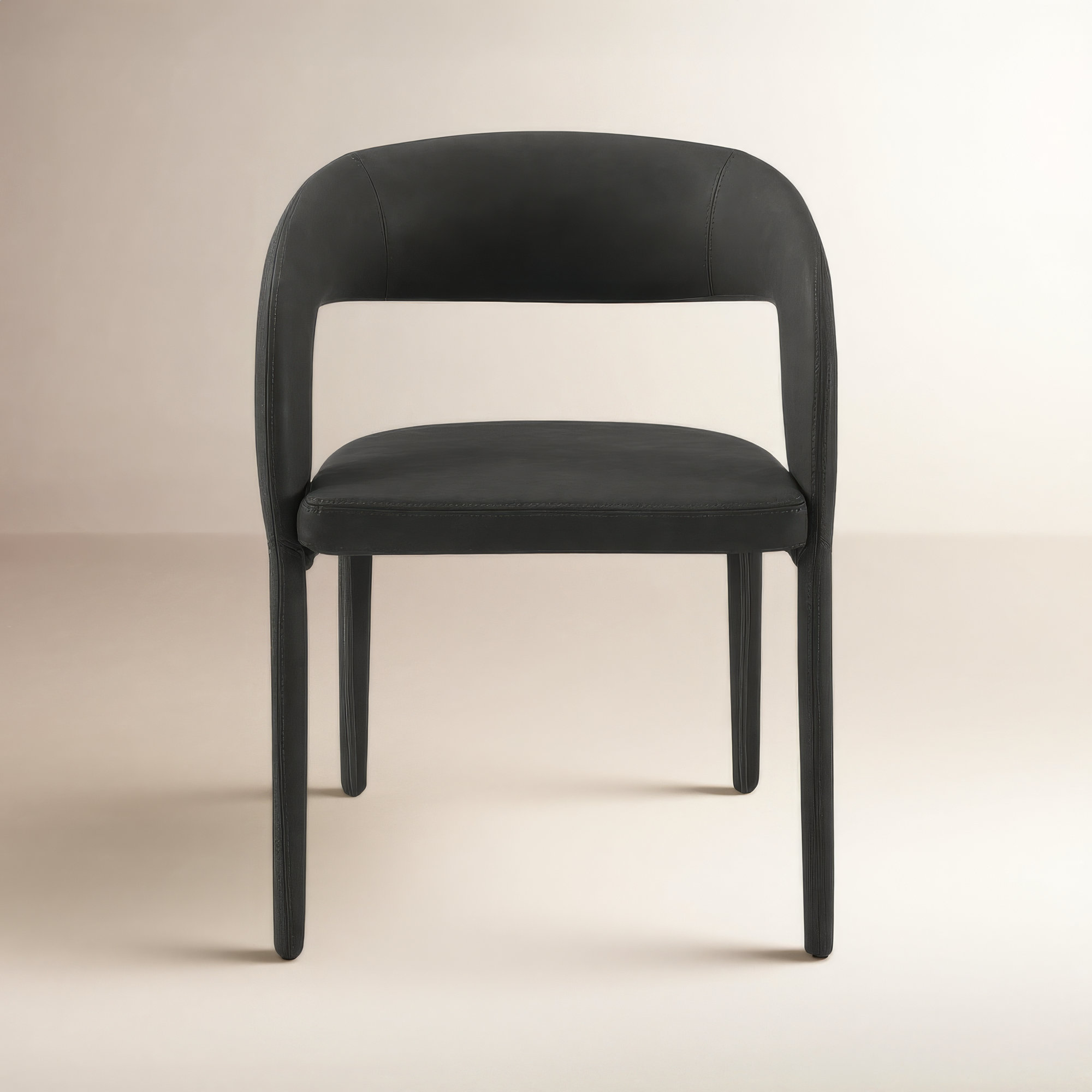 Freestyle Vegan Leather Dining Armchair, Black