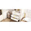 Armoire murale suspendue 24 po avec tiroir double, petit lavabo de salle de bain rectangulaire flottant avec trou de robinet simple et trop-plein, armoire de salle de bain moderne avec lavabo en céramique-413633752