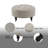 Patterned fabric bench with casters