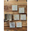 Square 6 Piece Coaster Set With Holder