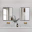 Miroir de salle de bain mural rectangulaire minimaliste en métal H 32 po x l 24 po Deckard-91715031