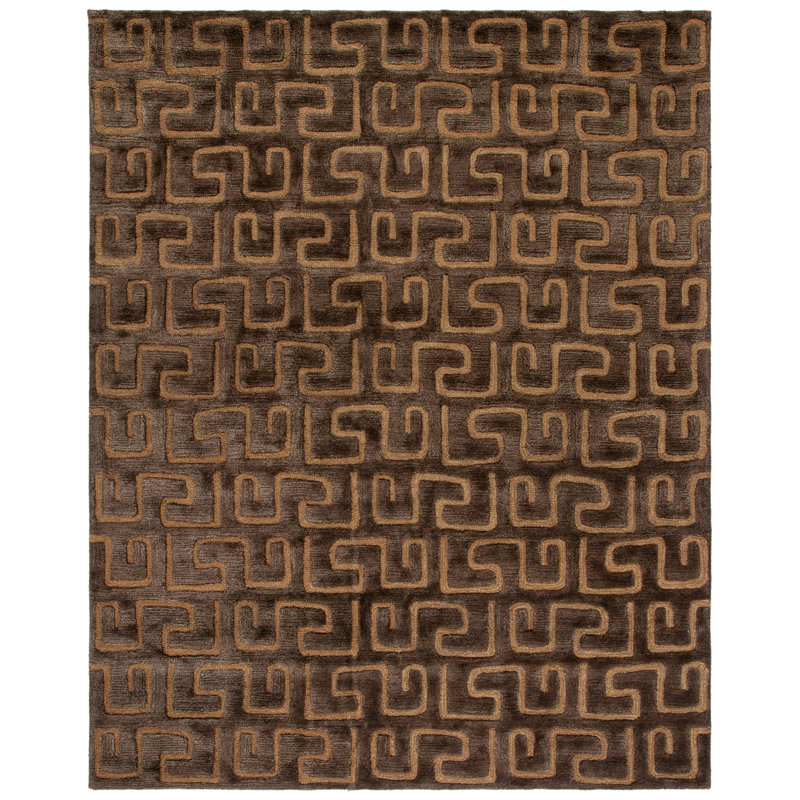 Candelo Hand Tufted Wool Abstract Rug, Rectangle 5' x 8'
