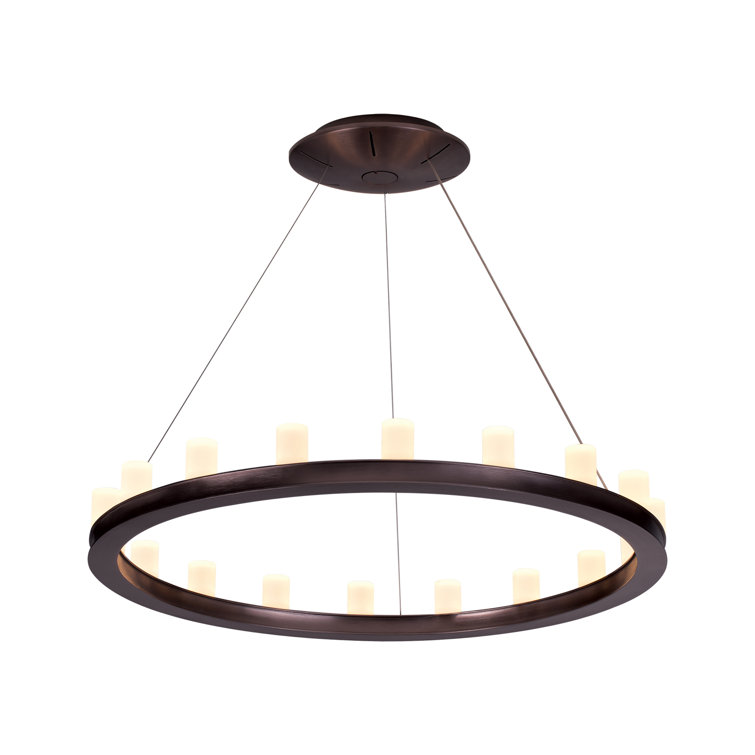 LED Wagon Wheel Chandelier