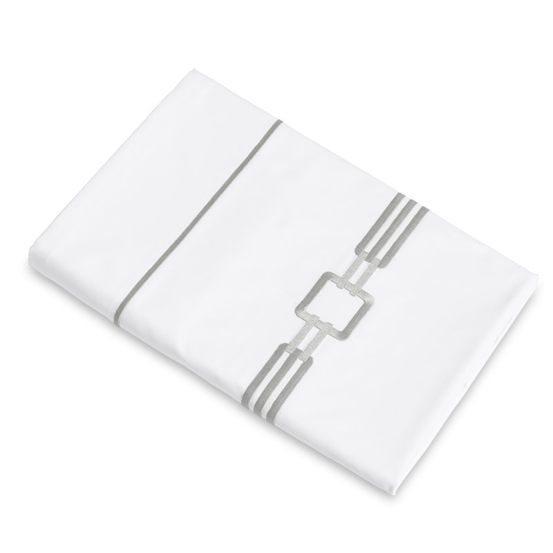 Retro Percale Flat Sheet, Dark Pearl, Queen Flat Sheet