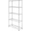 Étagère à 5 niveaux, tablettes de rangement en métal, capacité de 400 lb par tablette, 2000 lb au total, tablette réglable robuste, facile à assembler pour la cuisine, le garage, les plantes, L 36 po x l 14 po x H 72 po, chrome