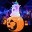 Licorne gonflable en citrouille