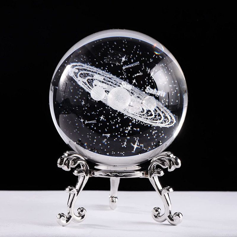 Silver 批发 激光 内雕 流星 太阳系 球体 三维 微型 行星 居 居 居 bottom bottom