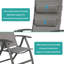 Chaise de salle à manger pliable pour patio
