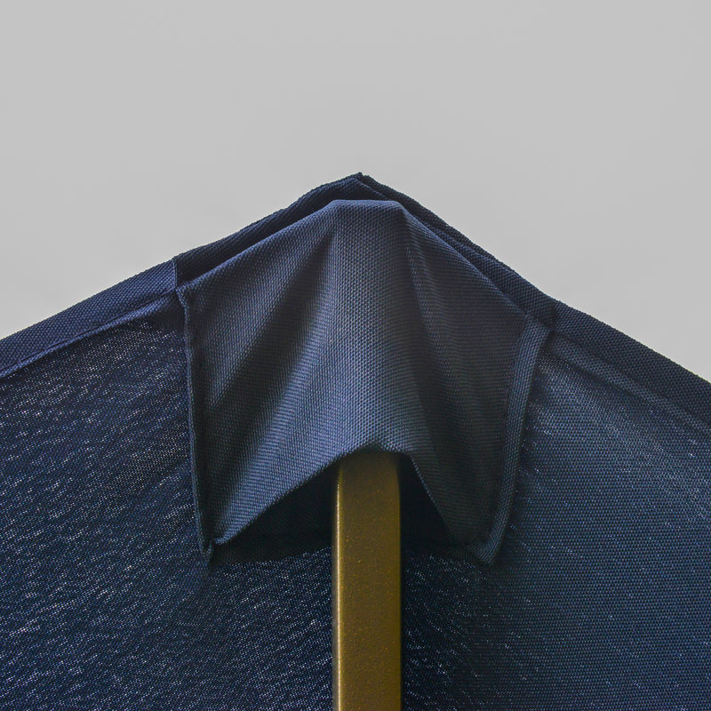 Parasol de patio rectangulaire de 15 pi, bleu foncé - auvent portatif, manivelle facile, double face pour la cour, au bord de la piscine, au bord de la piscine, dans la cour