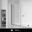 Porte de baignoire pivotante sans cadre Fines Fixtures 34 po x 58 po, noir mat-83967818