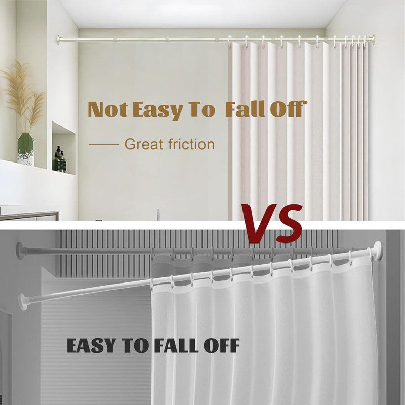 Brushed Nickel Stainless Steel Tension Shower Curtain Rod