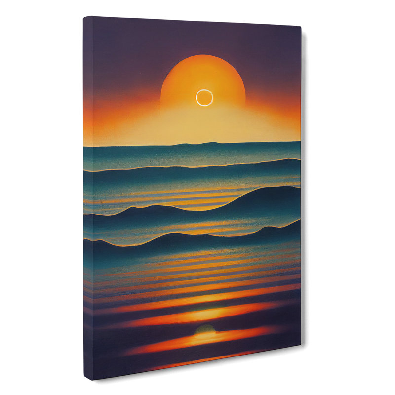 Outstanding Sunset View Abstract - Wrapped Canvas Print, 50cm H x 35cm W x 3cm D